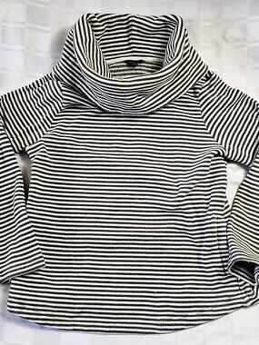 TOMMY HILFIGER WOMEN'S WIDE NECK TURTLE NECK DESIGNER SWEATER SIZE XL STRIPED